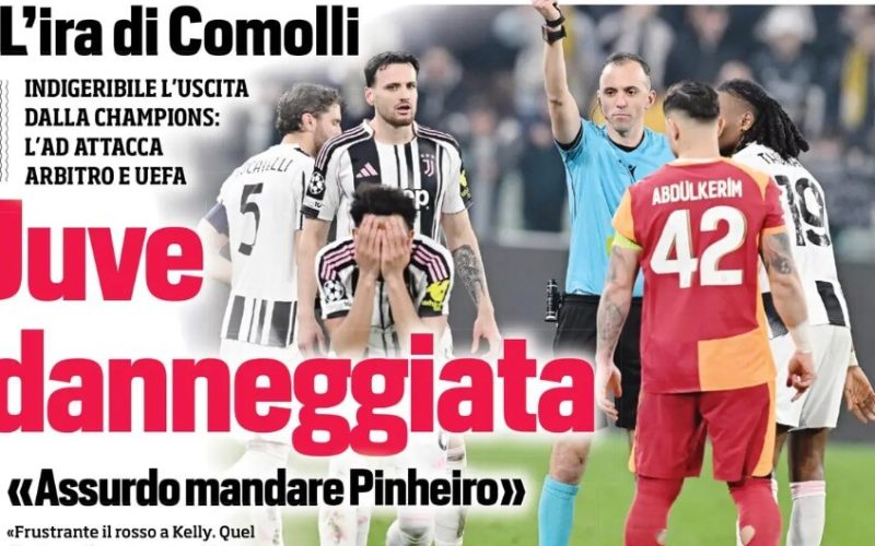 Dnesni tisk comolli zuri kvuli rozhodcim atalanta pychou ita 1772182877360