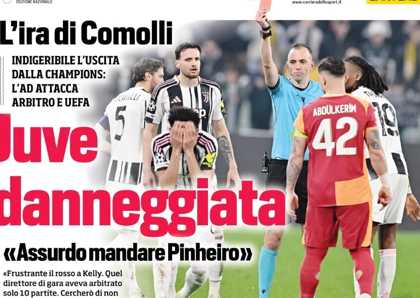 Dnesni tisk comolli zuri kvuli rozhodcim atalanta pychou ita 1772182877360